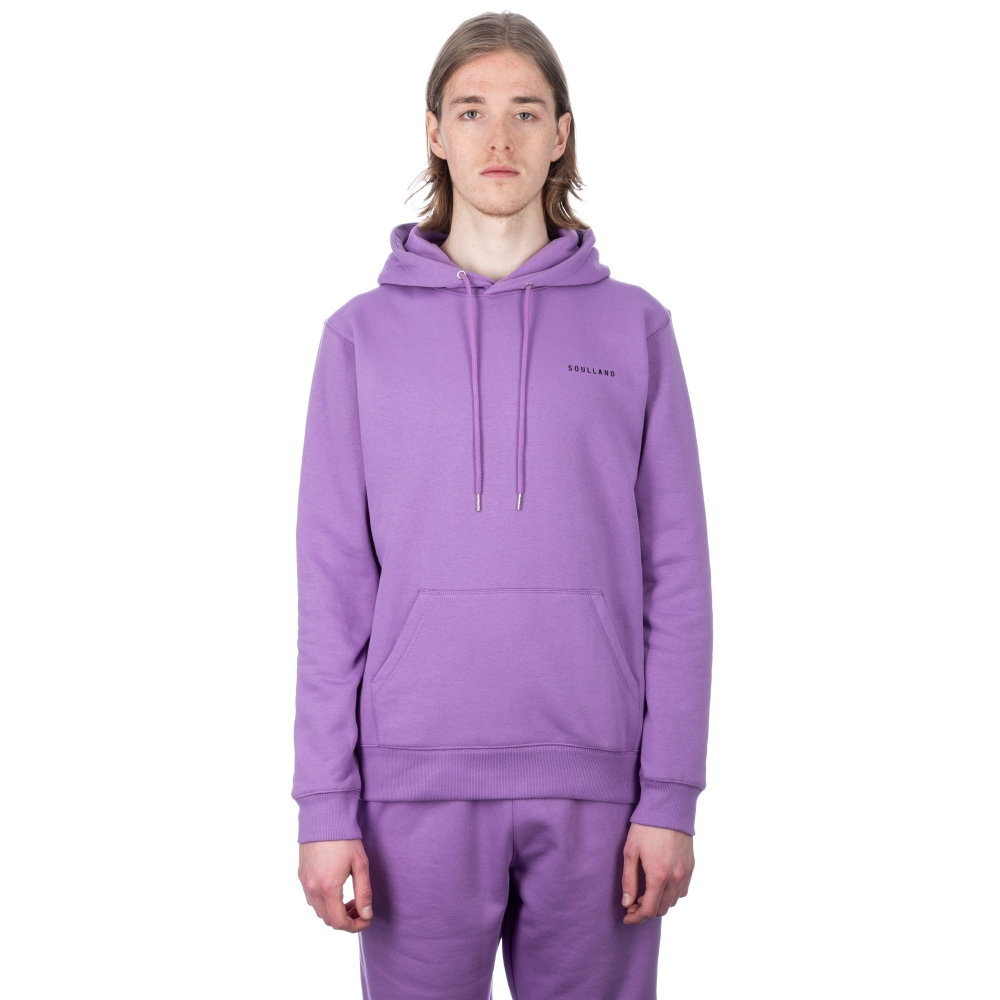 Soulland Wallance Pullover Hooded Sweatshirt (Violet)