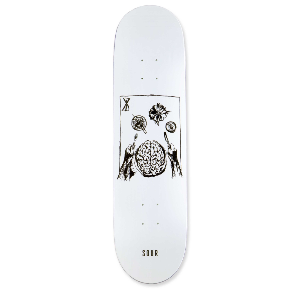 Sour Solution Brainfeast Skateboard Deck 8.25" (White)