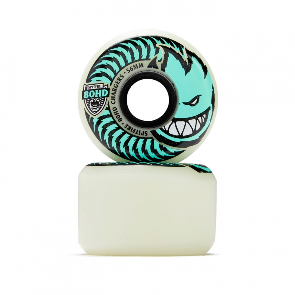 Spitfire 80HD Stay Lit Conical Chargers Soft Skateboard Wheels 54mm (Glow in the Dark)