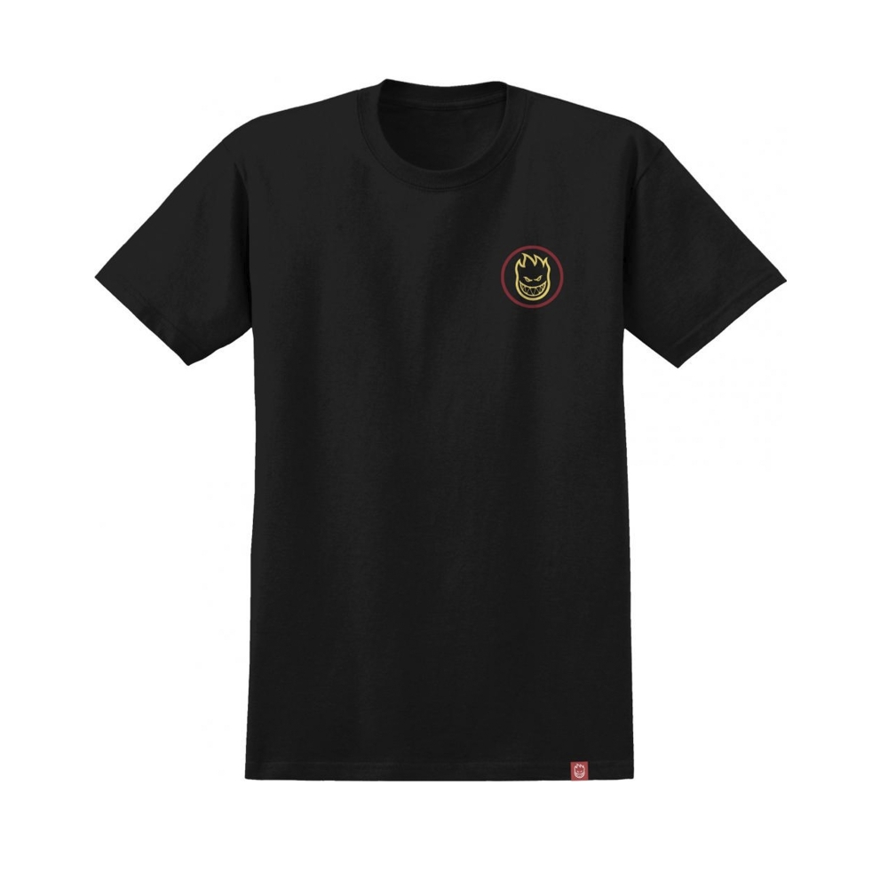 Spitfire Classic Swirl Fade T-Shirt (Black/Yellow/Red)
