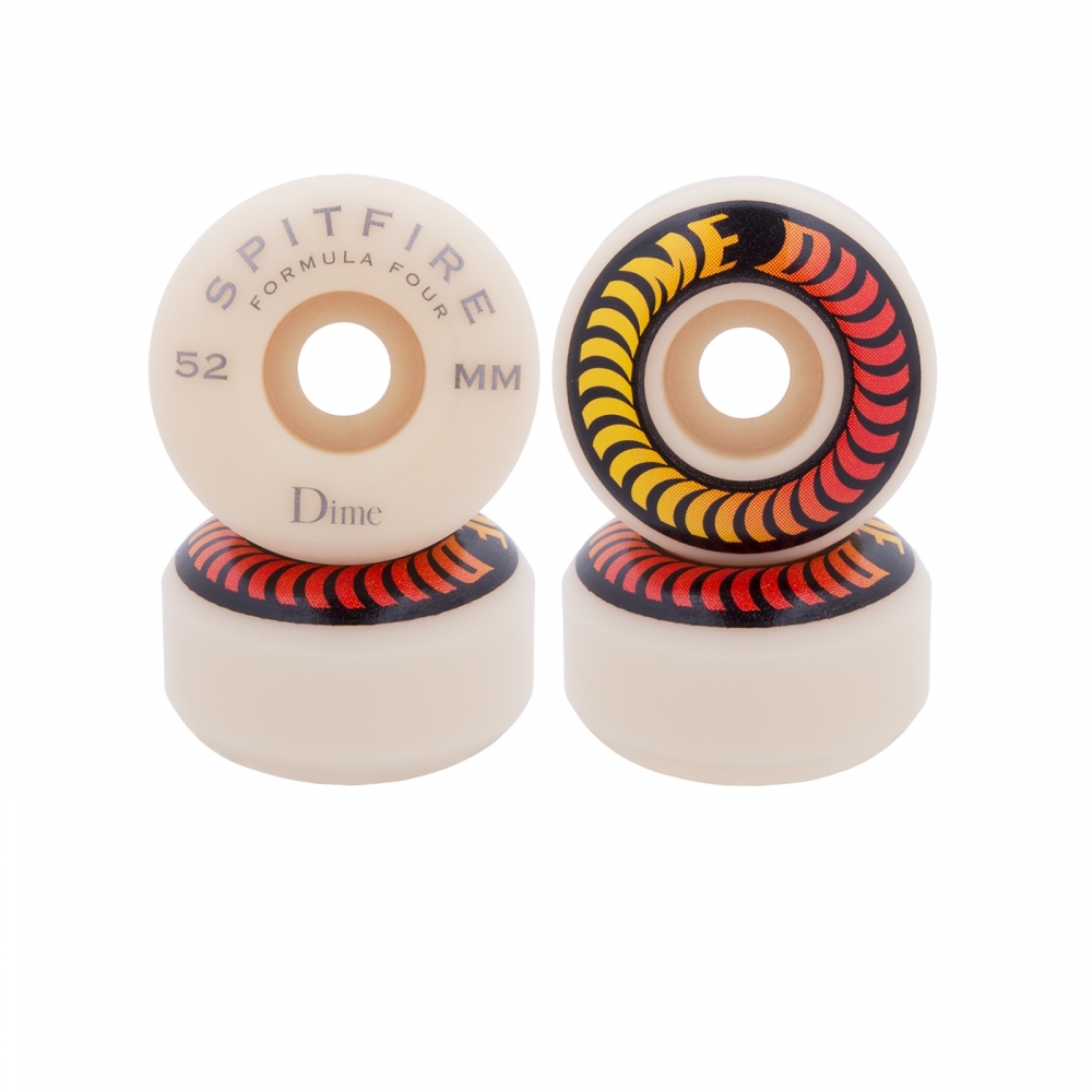 Spitfire x Dime Formula Four 99 DU Skateboard Wheels 52mm (Natural)