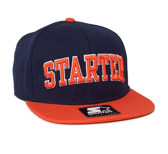 Starter College Arch Snapback Cap (Navy/Orange)