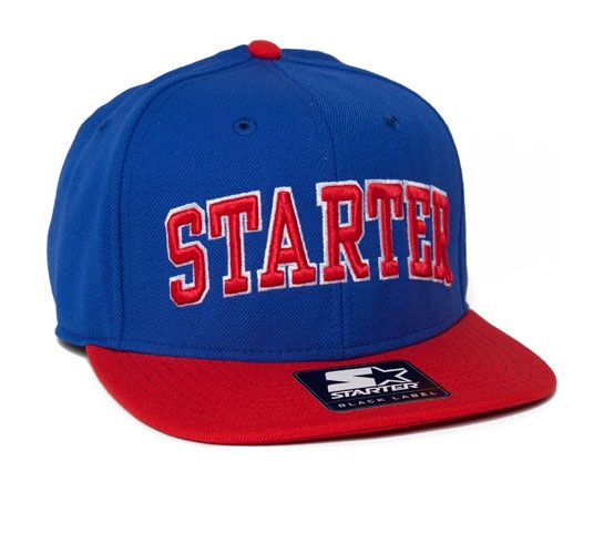 Starter College Arch Snapback Cap (Royal/Red)