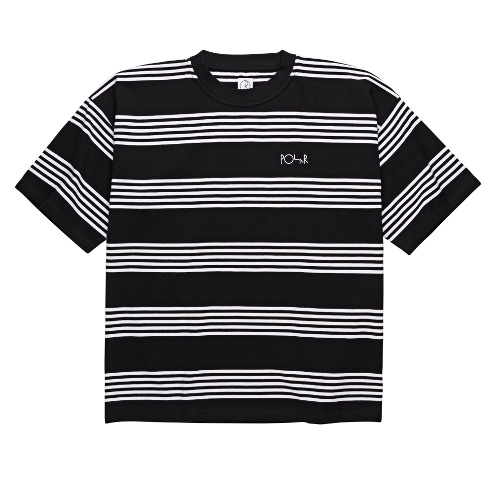 Polar Skate Co. Striped Surf T-Shirt (Black/White)