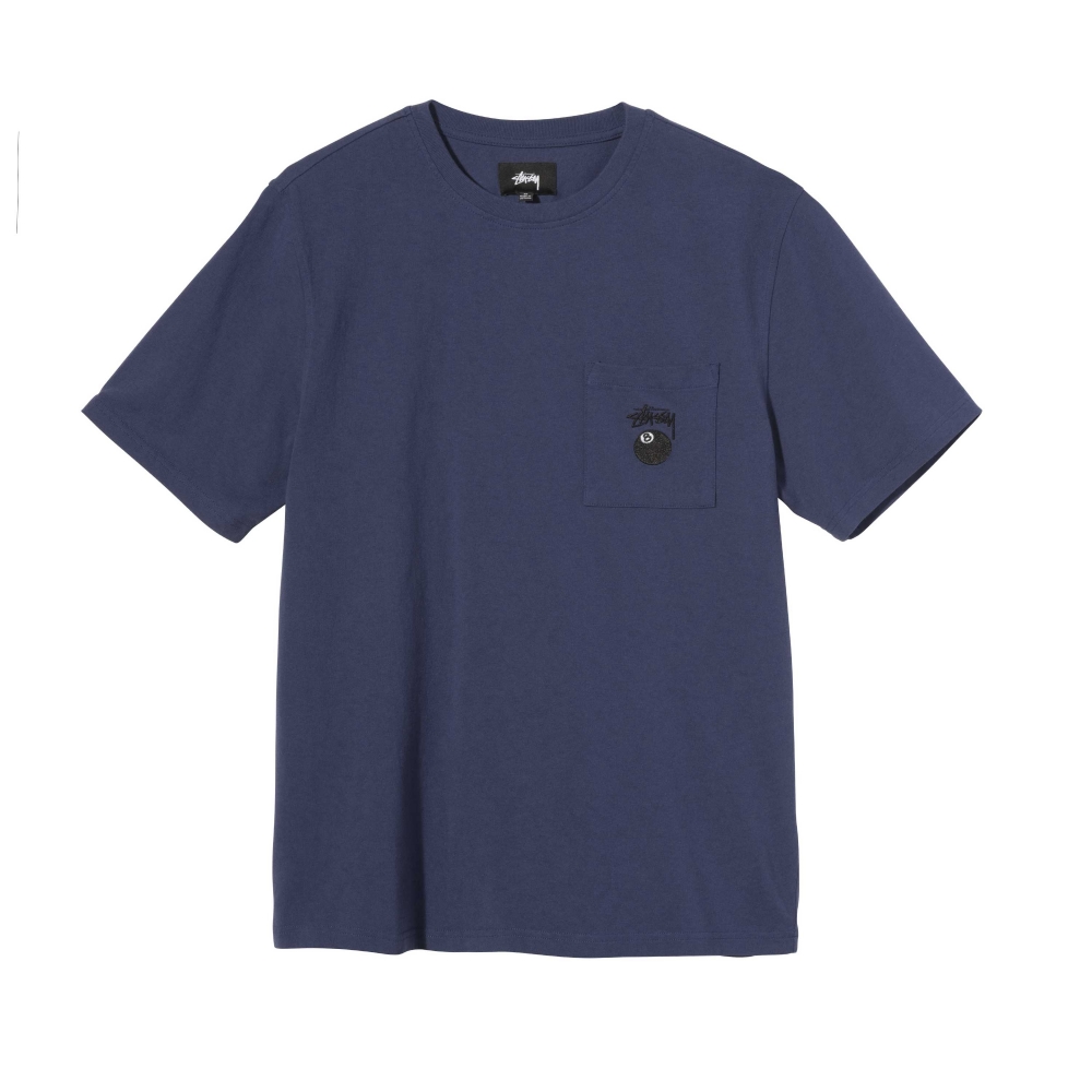 Stussy 8 Ball Pocket Crew T-Shirt (Navy)