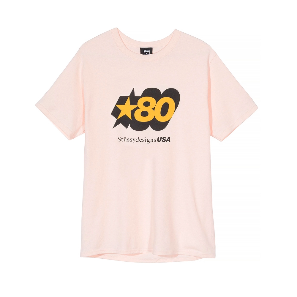 Stussy 80 Star T-Shirt (Pale Pink)