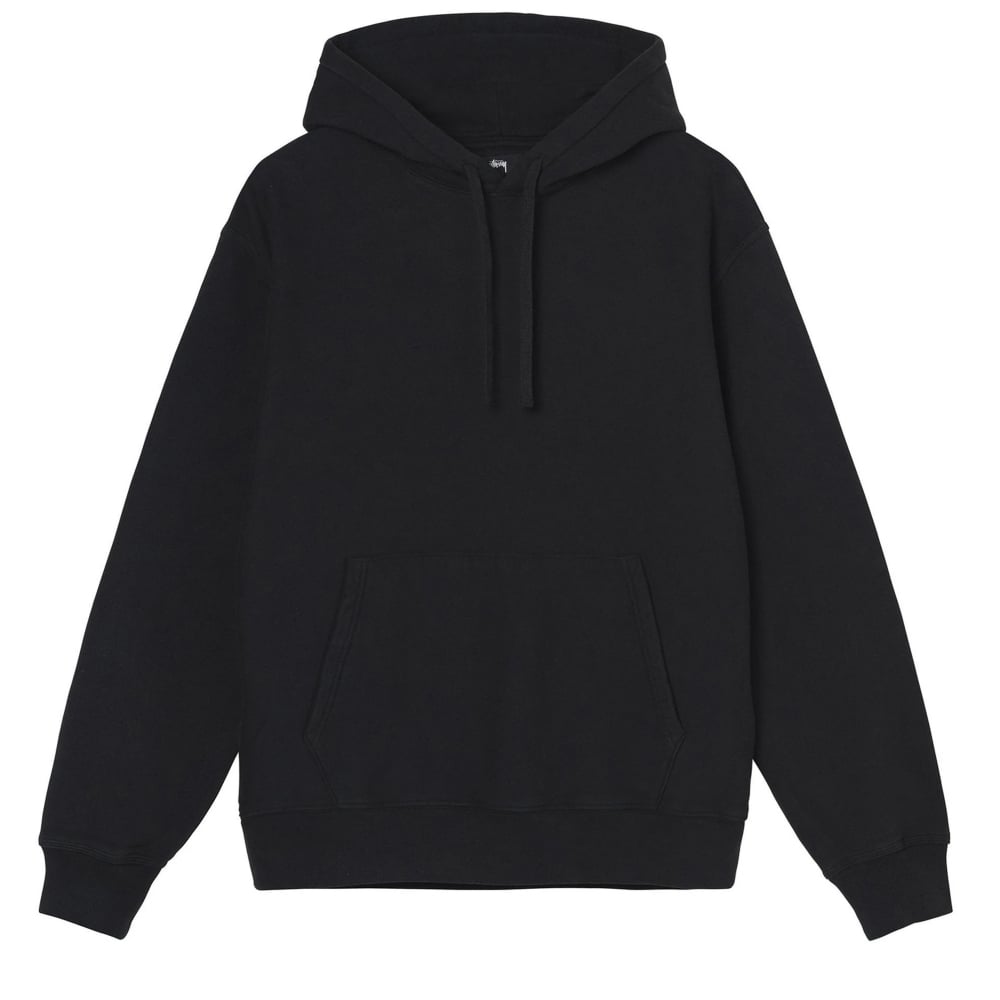 Stussy Back Hood Embroidered Pullover Hooded Sweatshirt (Black)