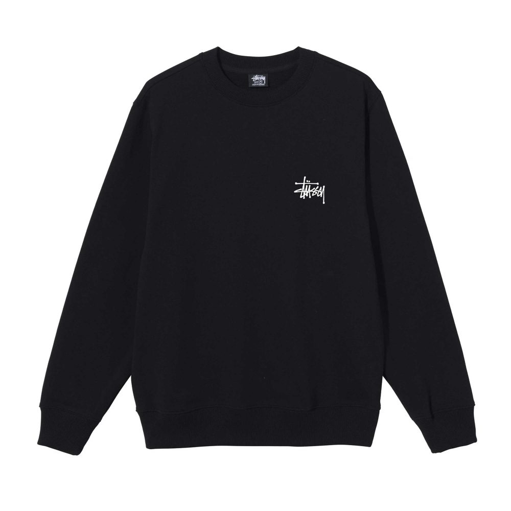 Stussy Basic Crew Neck Sweatshirt (Black)