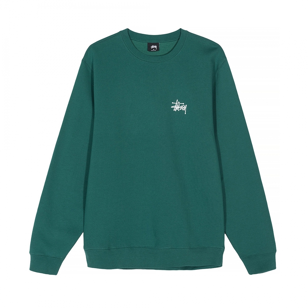 Stussy Basic Crew Neck Sweatshirt (Green)