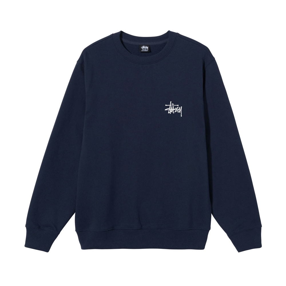 Stussy Basic Crew Neck Sweatshirt (Navy)