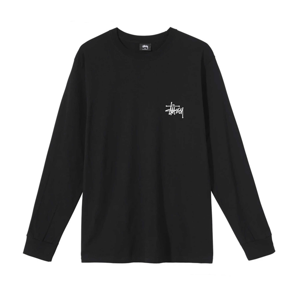 Stussy Basic Long Sleeve T-Shirt (Black) - 1994649-BLK - Consortium