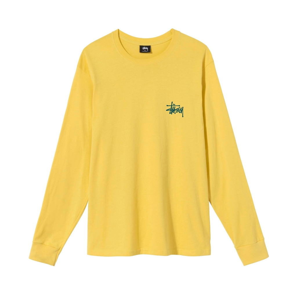 Stussy Basic Long Sleeve T-Shirt (Lemon)