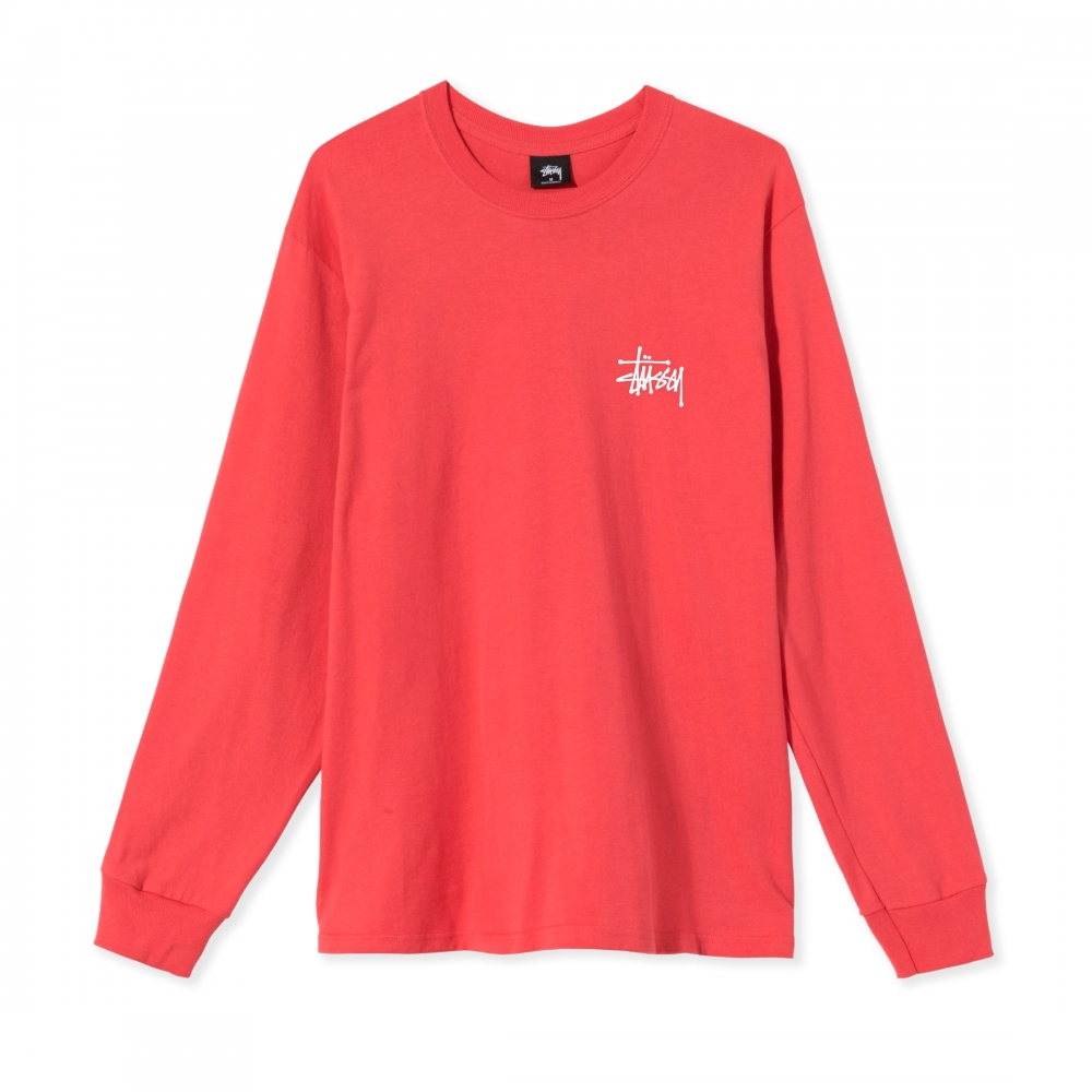 Stussy Basic Long Sleeve T-Shirt (Red)