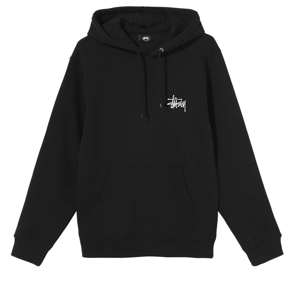 Stussy Basic Pullover Hooded Sweatshirt (Black)