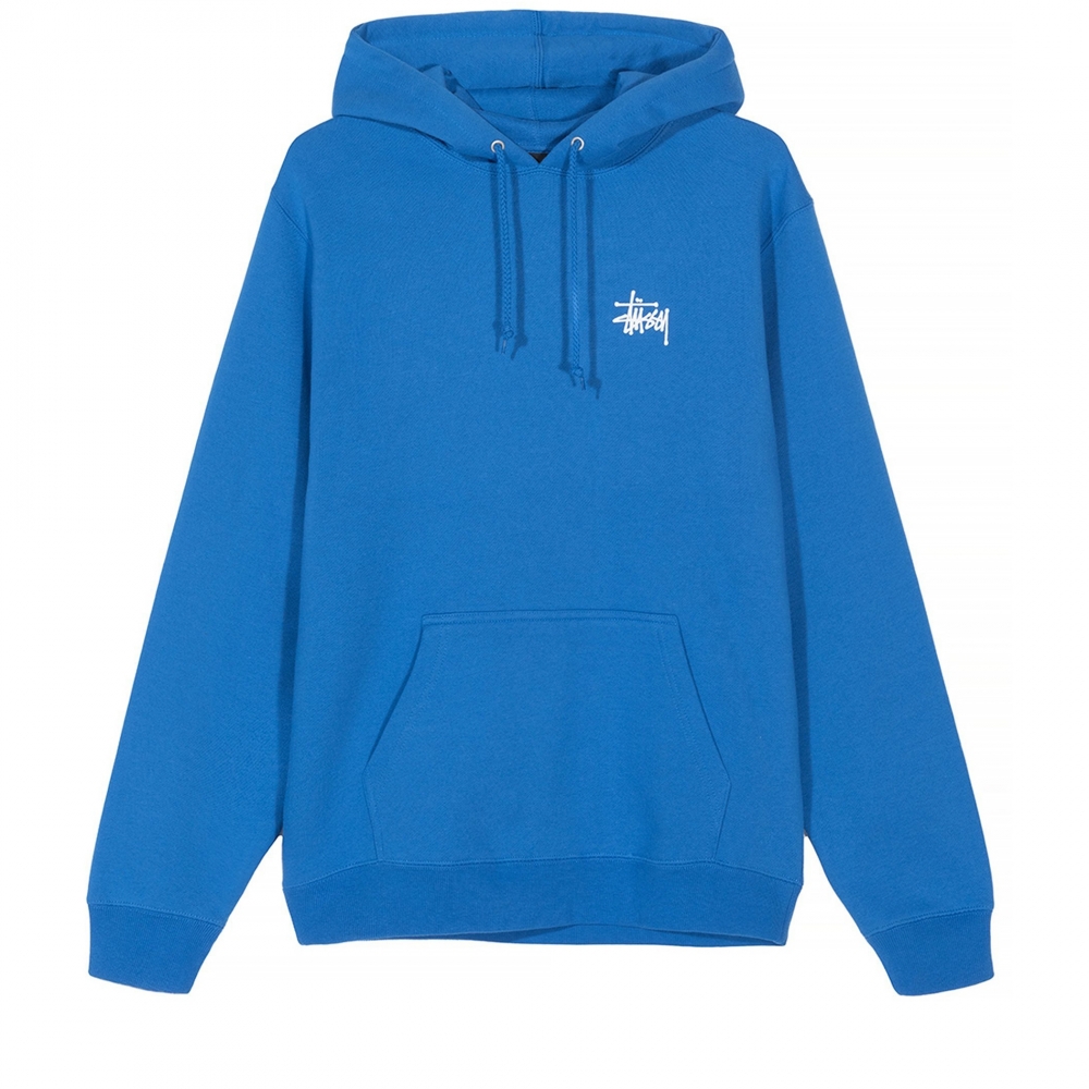 Stussy Basic Pullover Hooded Sweatshirt (Blue)