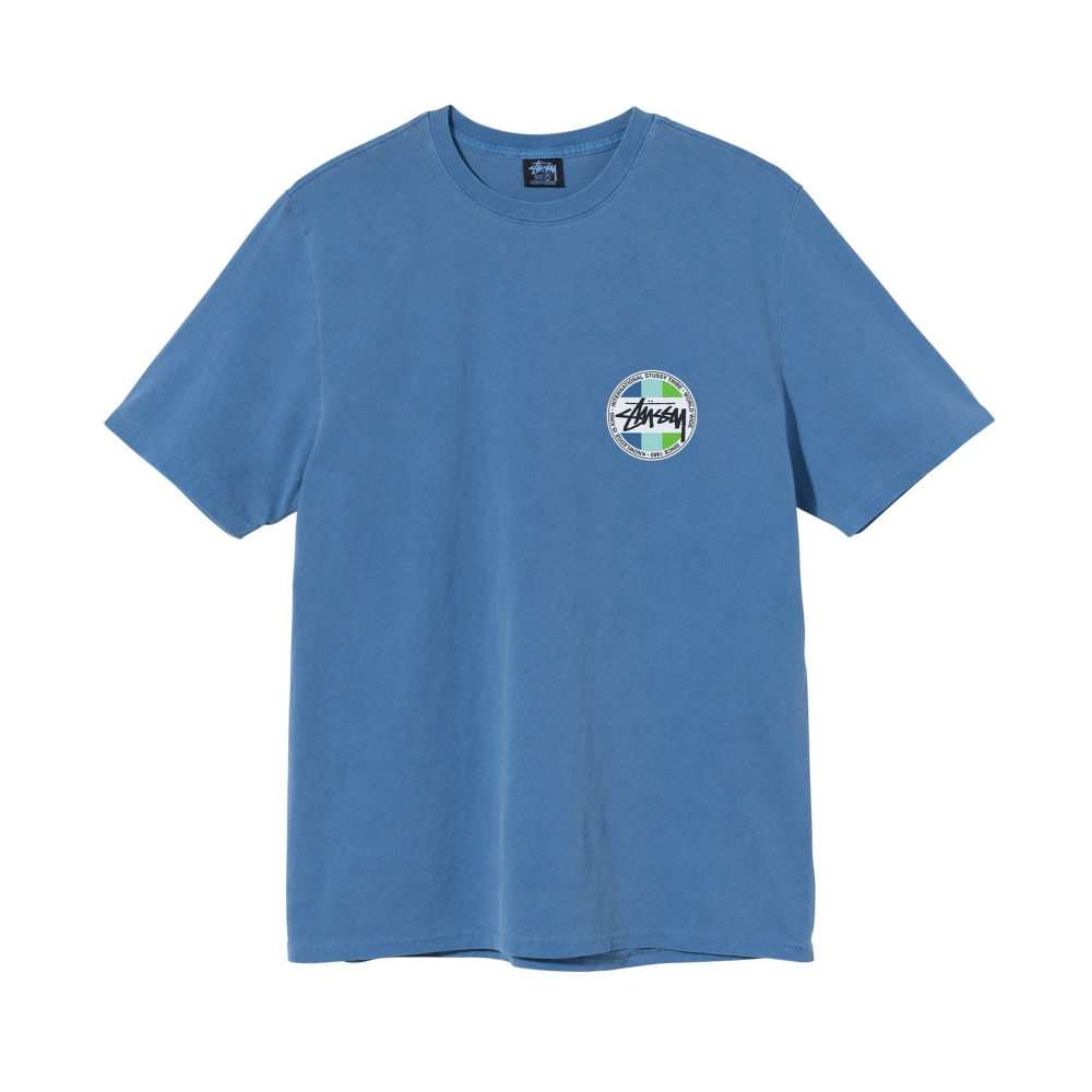 Stussy Classic Dot Pigment Dyed T-Shirt (Blue) - 1904696-BLU - Consortium