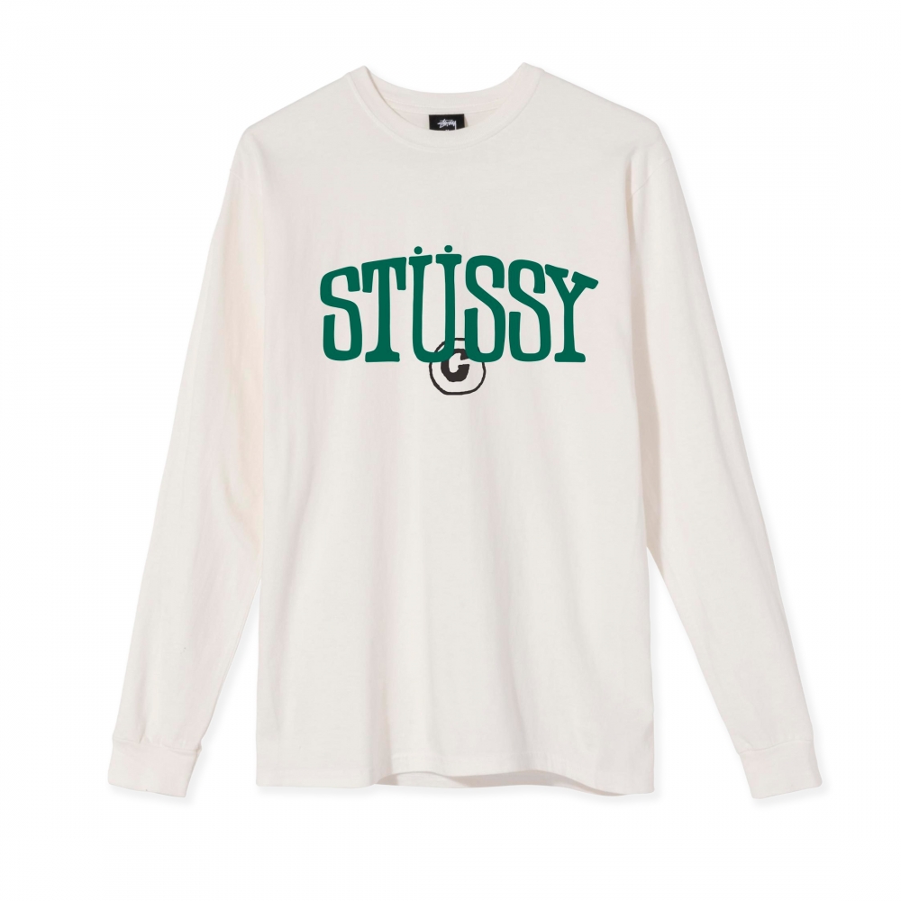 Stussy Copyright Pigment Dyed Long Sleeve T-Shirt (Natural)