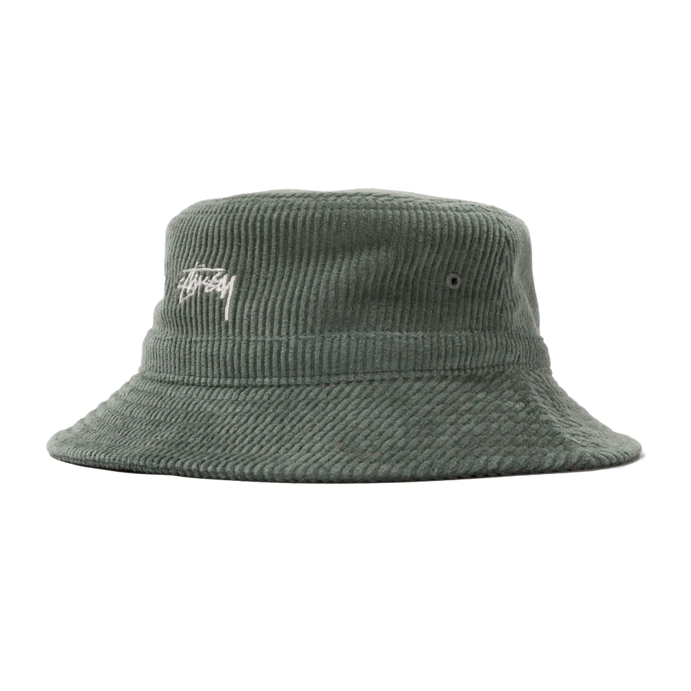 Stussy Corduroy Bucket Hat (Olive)