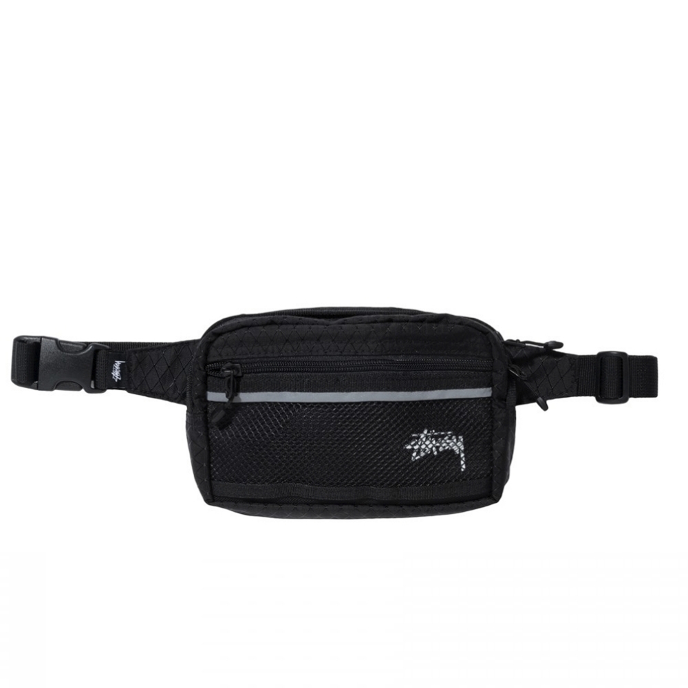 Stussy Diamond Ripstop Waist Bag (Black)