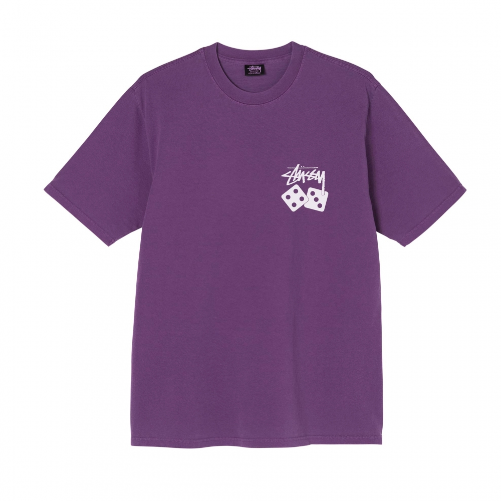 Stussy Dice Pigment Dyed T-Shirt (Purple)