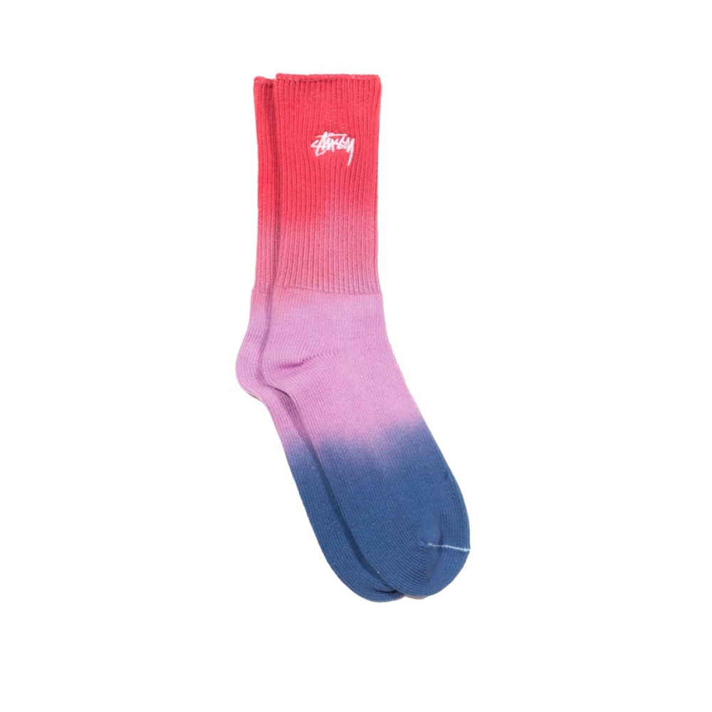 Stussy Dip Dye Marl Socks (Red)