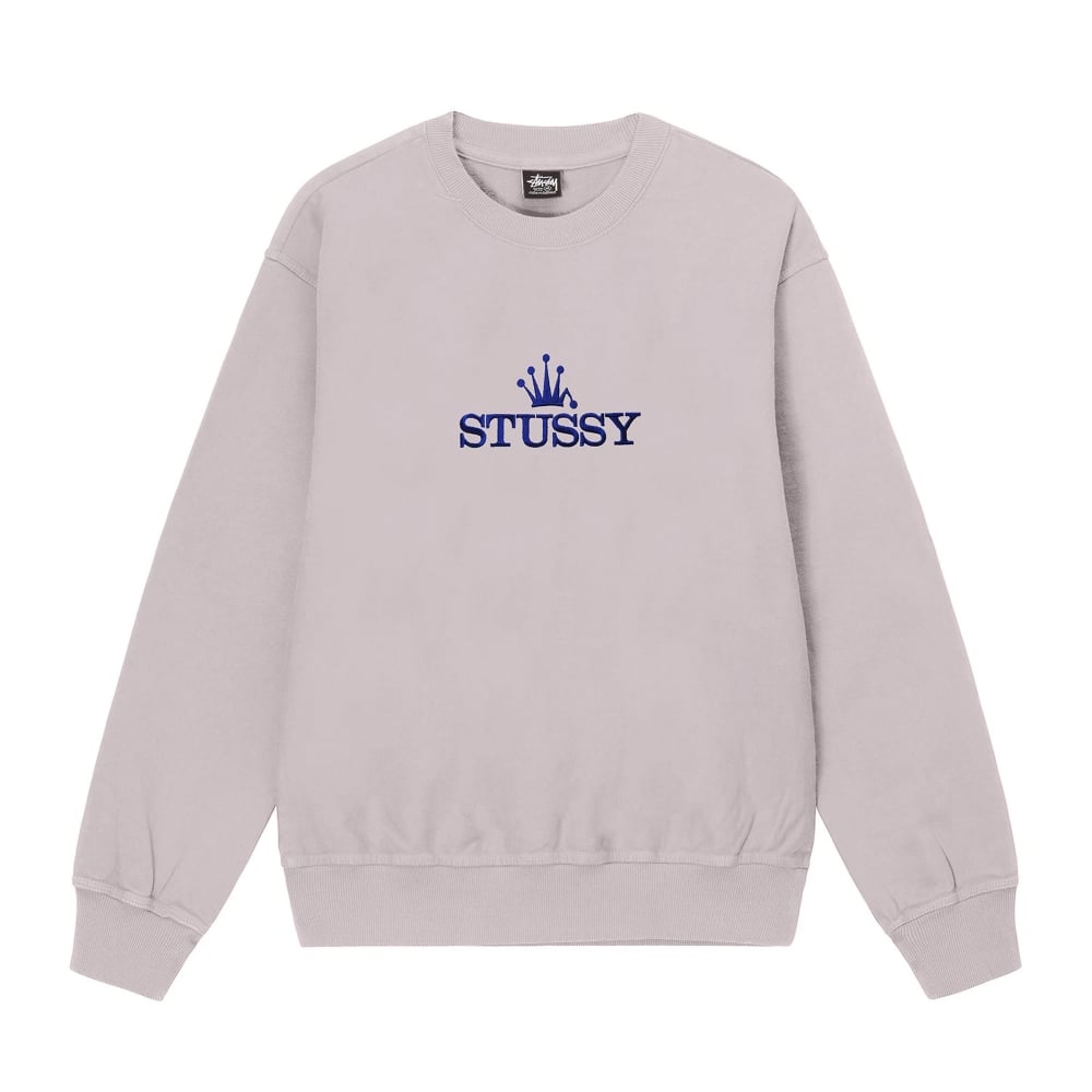 Stussy Glamour Pigment Dyed Crew Neck Sweatshirt (Blush)