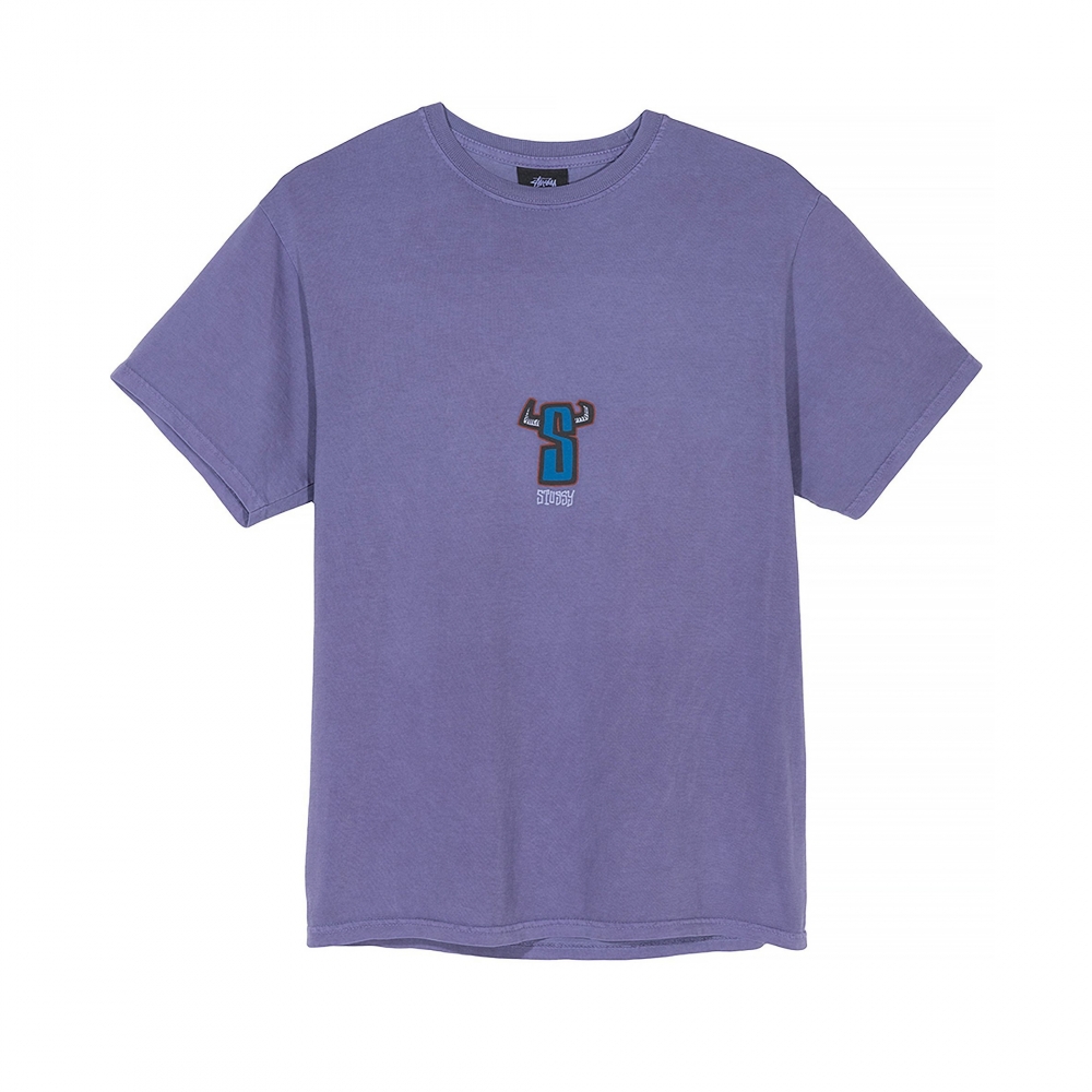 Stussy Horns Pigment Dyed T-Shirt (Purple)