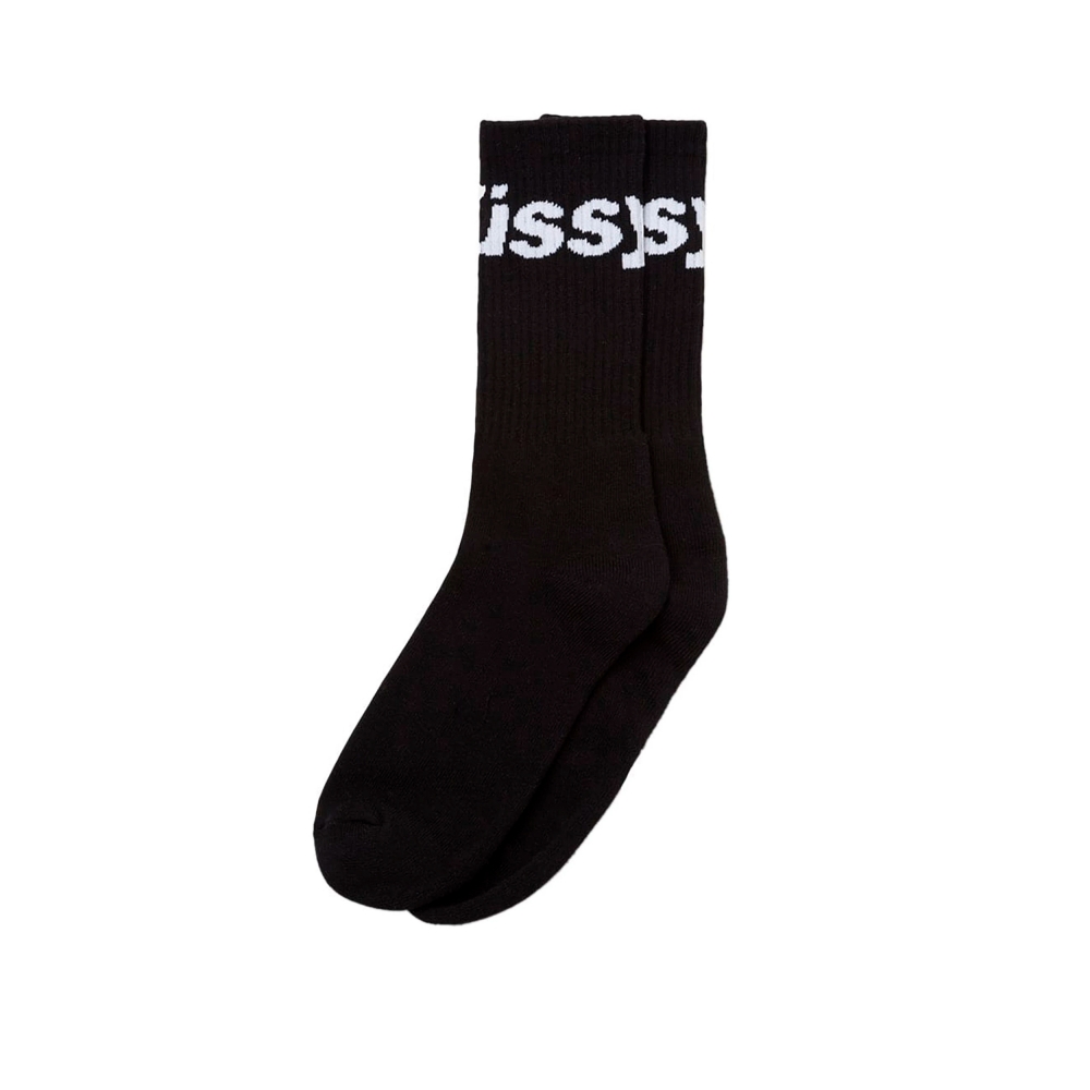 Stussy Jacquard Logo Socks (Black) - 138603SU19 BLK - Consortium