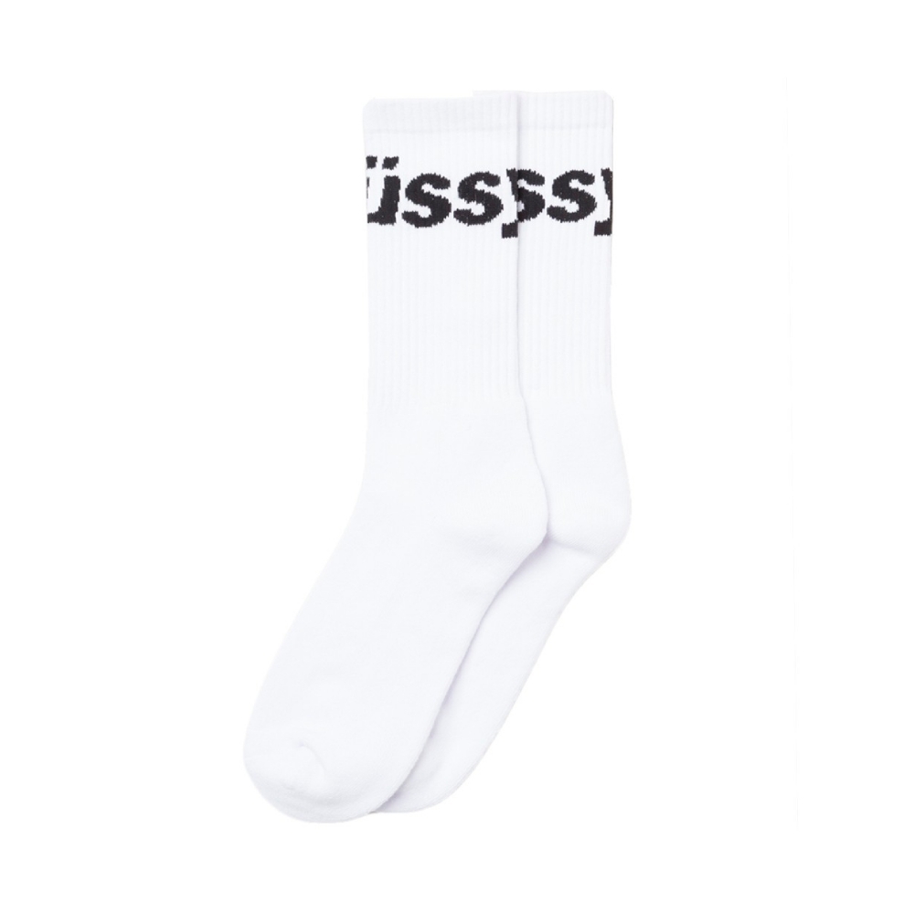 Stussy Jacquard Logo Socks (White)