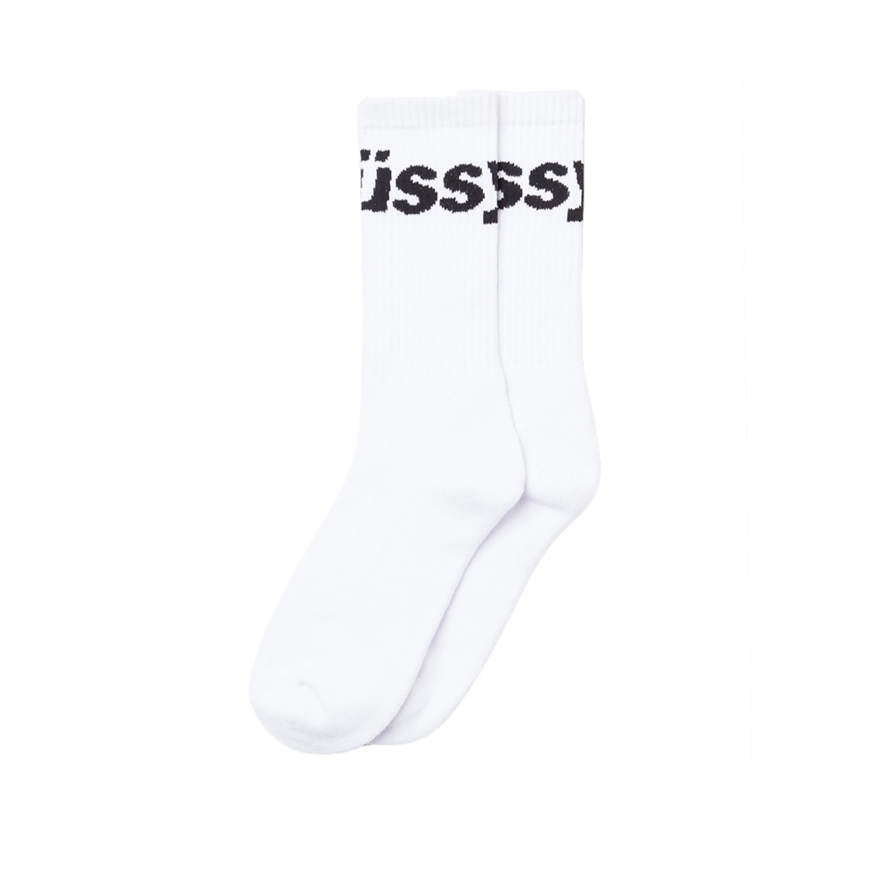 Stussy Jacquard Logo Socks (White)