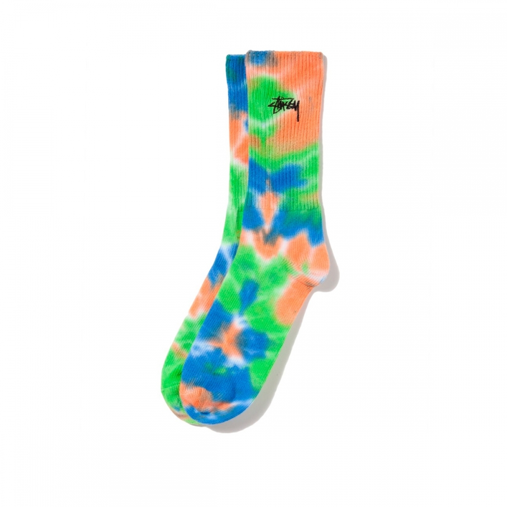 Stussy Leary Marl Socks (Orange/Blue)
