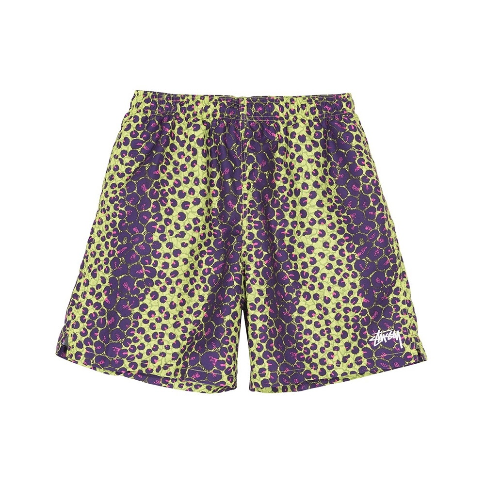 Stussy Leopard Water Shorts (Lime)