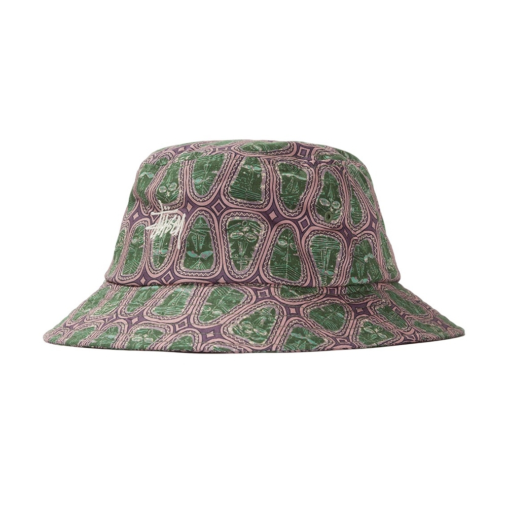 Stussy Mask Pattern Bucket Hat (Pink)