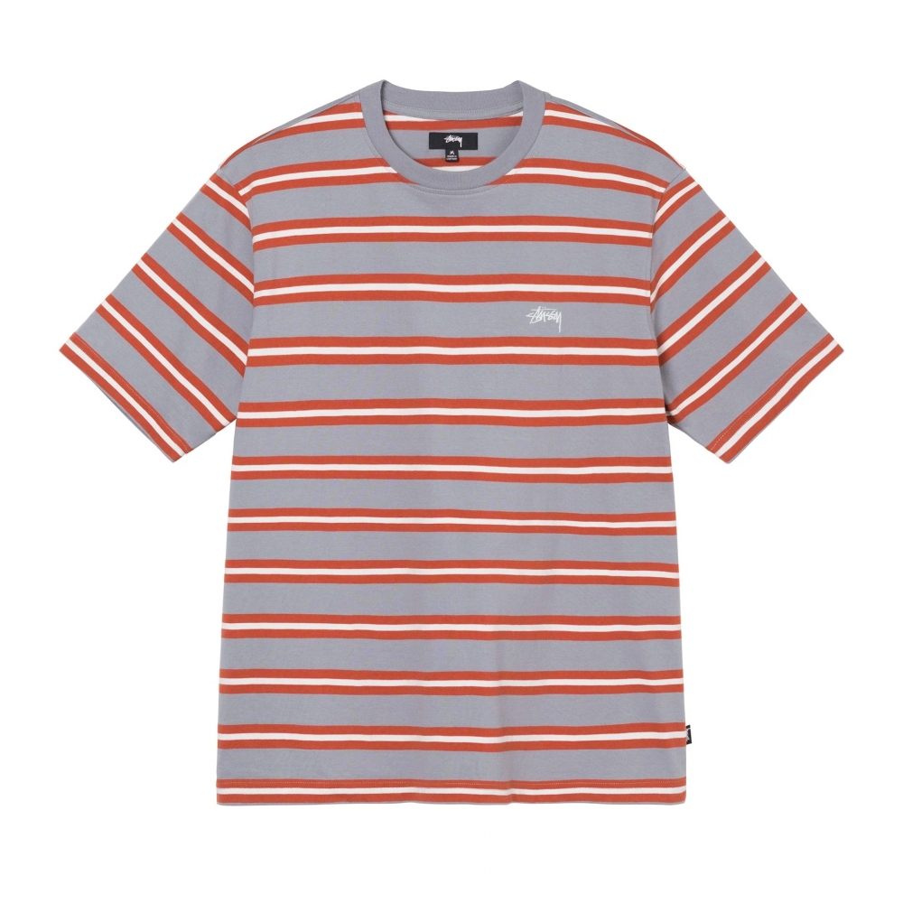 Stussy Multi Stripe T-Shirt (Grey)