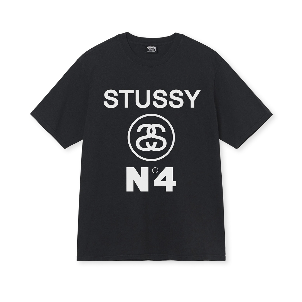 Stussy No.4 Pigment Dyed T-Shirt (Black)