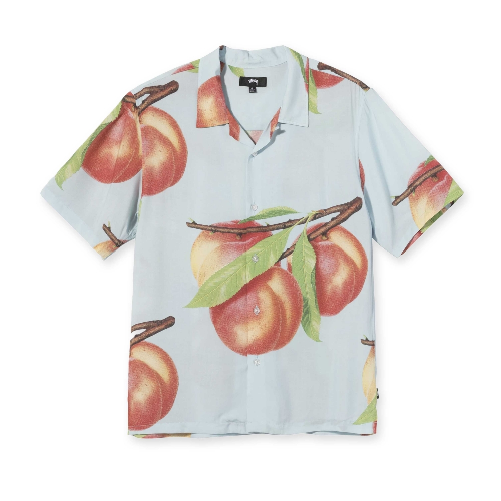 Stussy Peaches Pattern Shirt (Light Blue)