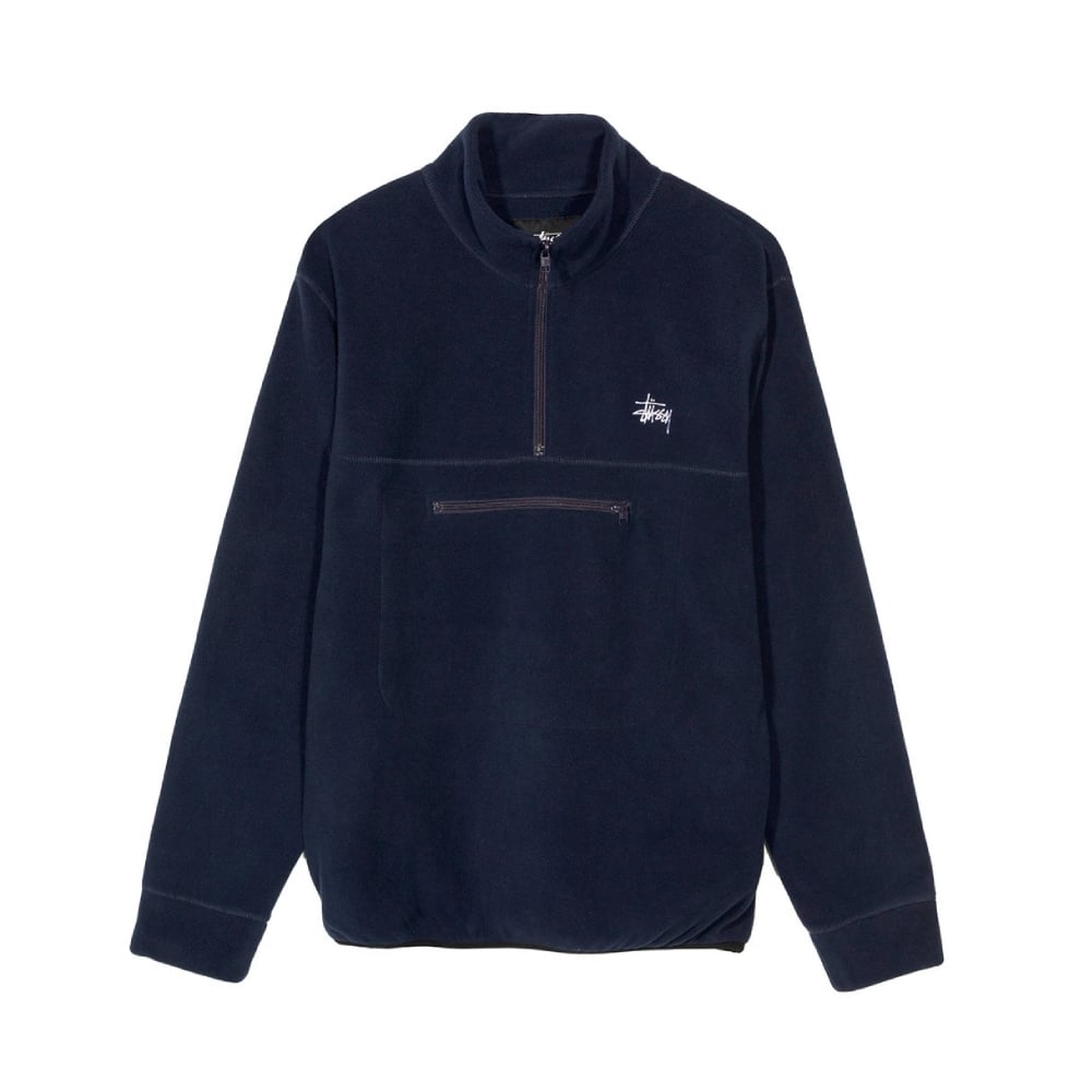 Stussy Polar Mock Neck Fleece (Navy)