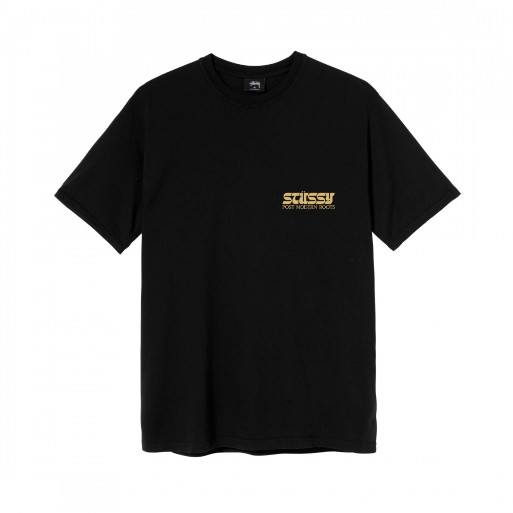 Stussy Post Modern Roots Pigment Dyed T-Shirt (Black)