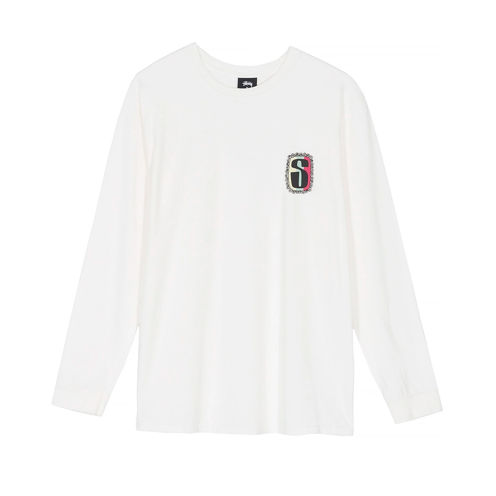 Stussy S Frame Pigment Dyed Long Sleeve T-Shirt (Natural)