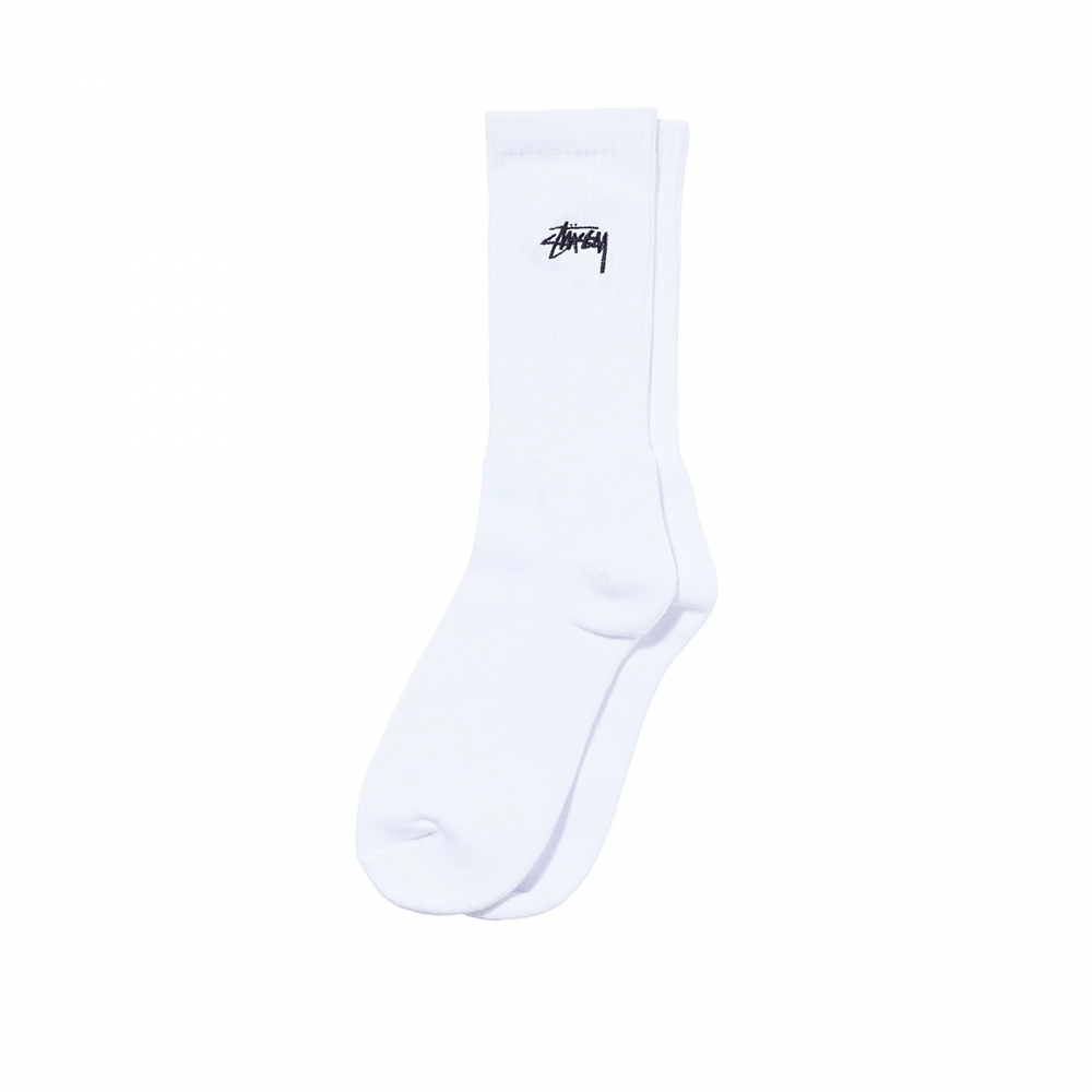 Stussy Stock Crew Socks (White)