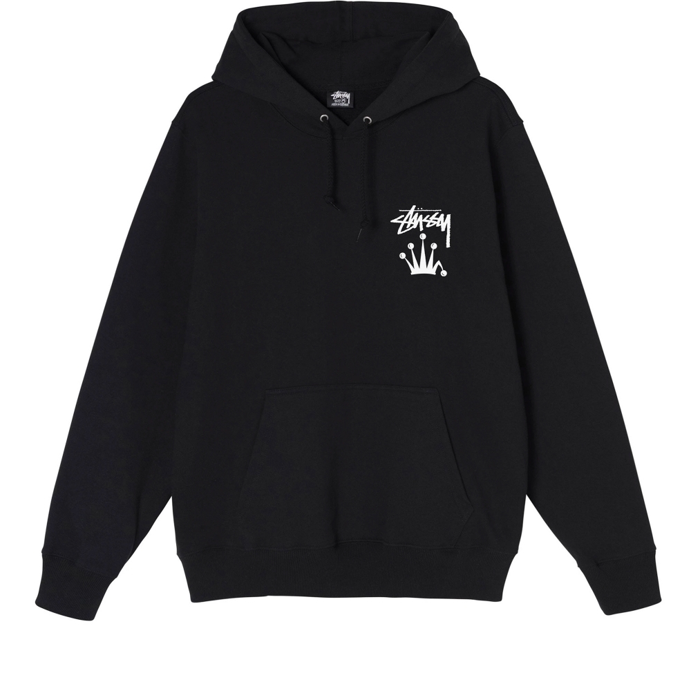 Stussy Stock Crown Pullover Hooded Sweatshirt (Black)