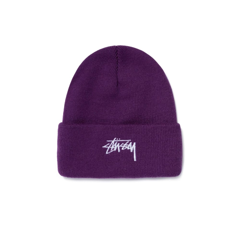 Stussy Stock Cuff Beanie (Purple)