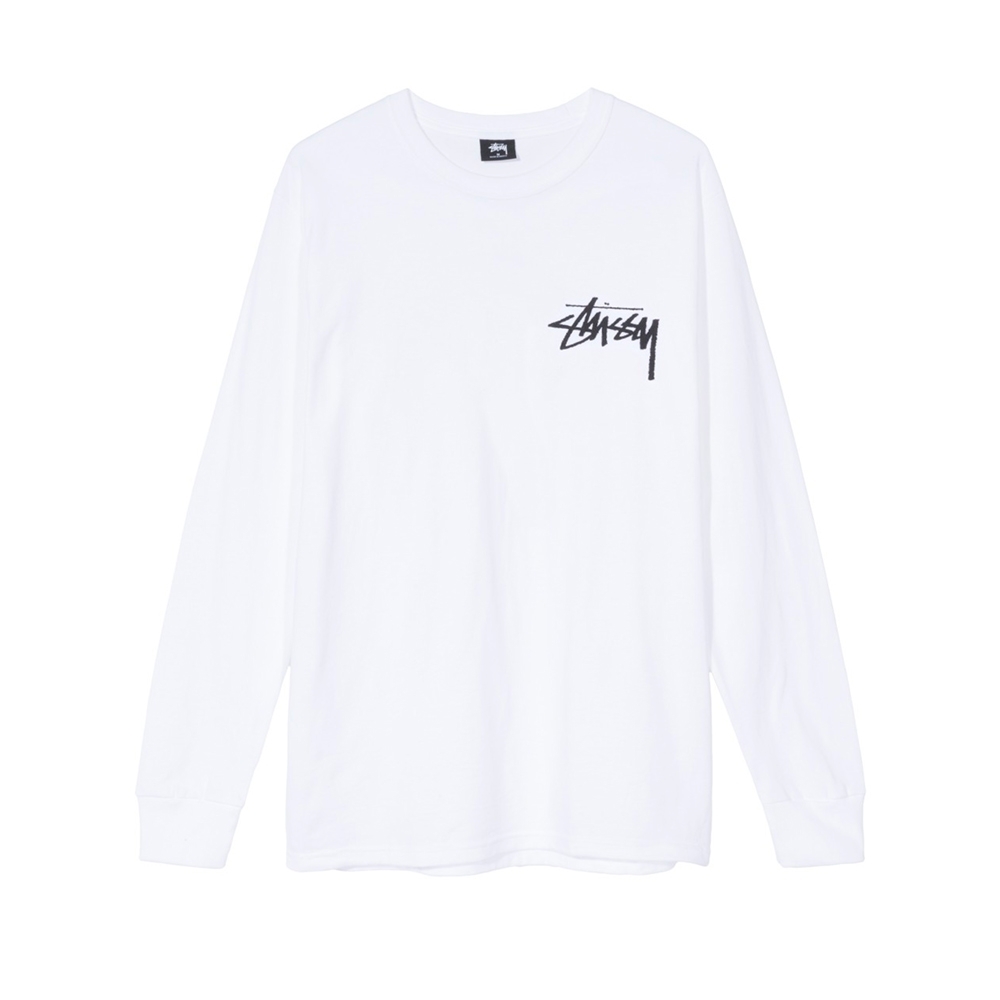 Stussy Stock Long Sleeve T-Shirt (White)