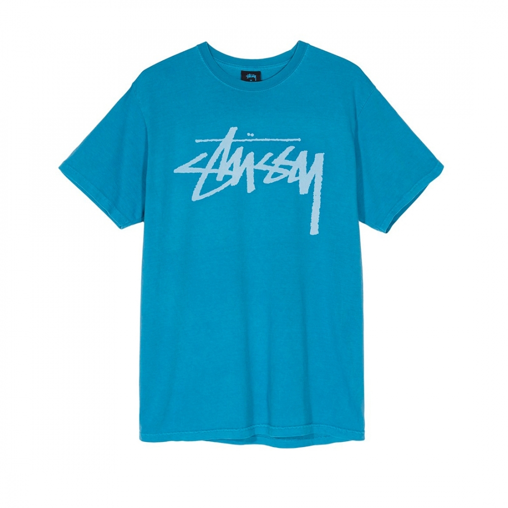 Stussy Stock Pigment Dyed T-Shirt (Blue)