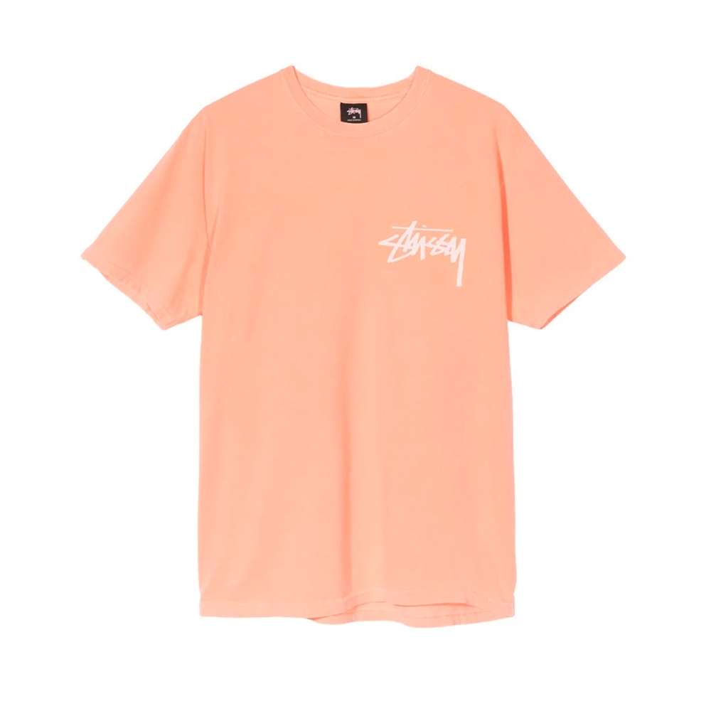 Stussy Stock Pigment Dyed T-Shirt (Coral)