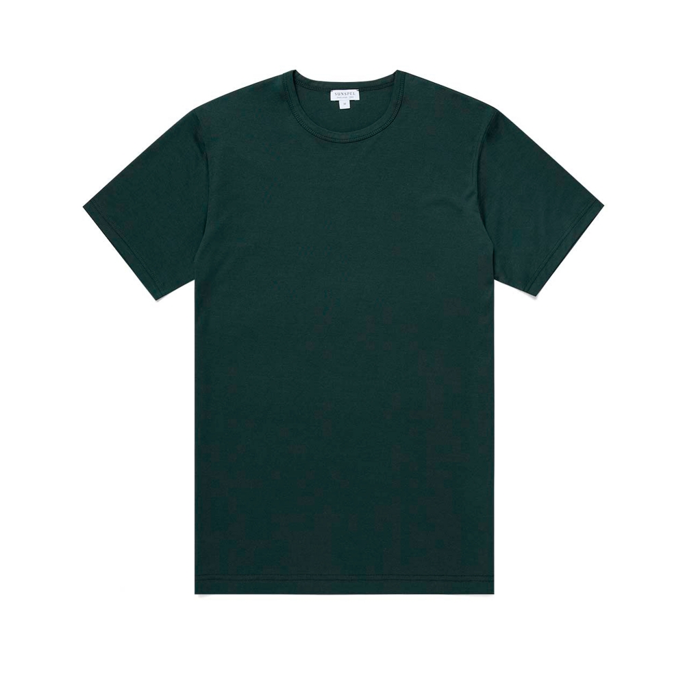 Sunspel Classic Crew Neck T-Shirt (Forest)