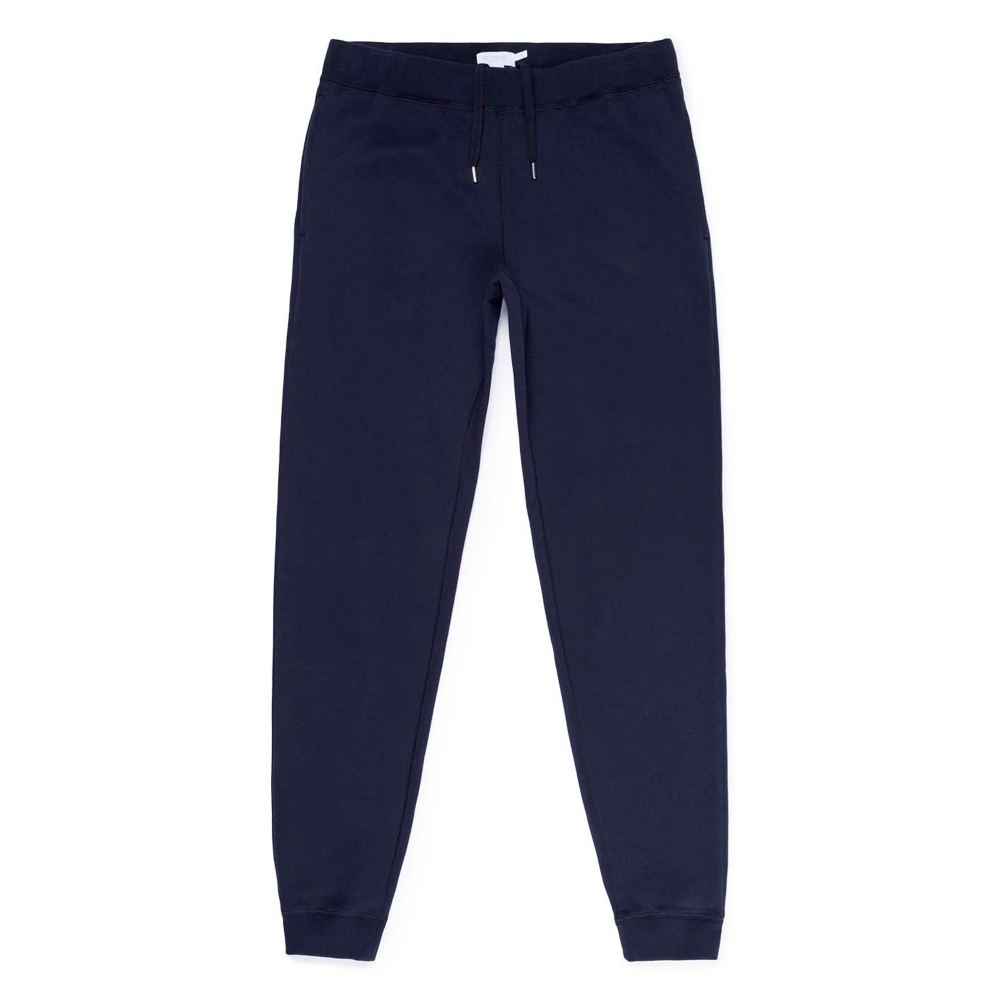 Sunspel Cotton Loopback Track Pant (Navy)