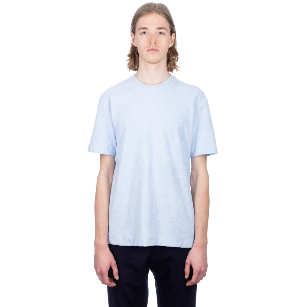 Sunspel Cotton Towelling Relaxed Fit T-Shirt (Sky)
