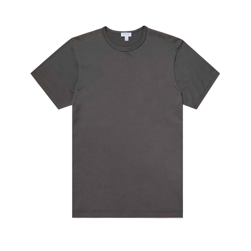 Sunspel Crew Neck T-Shirt (Charcoal)