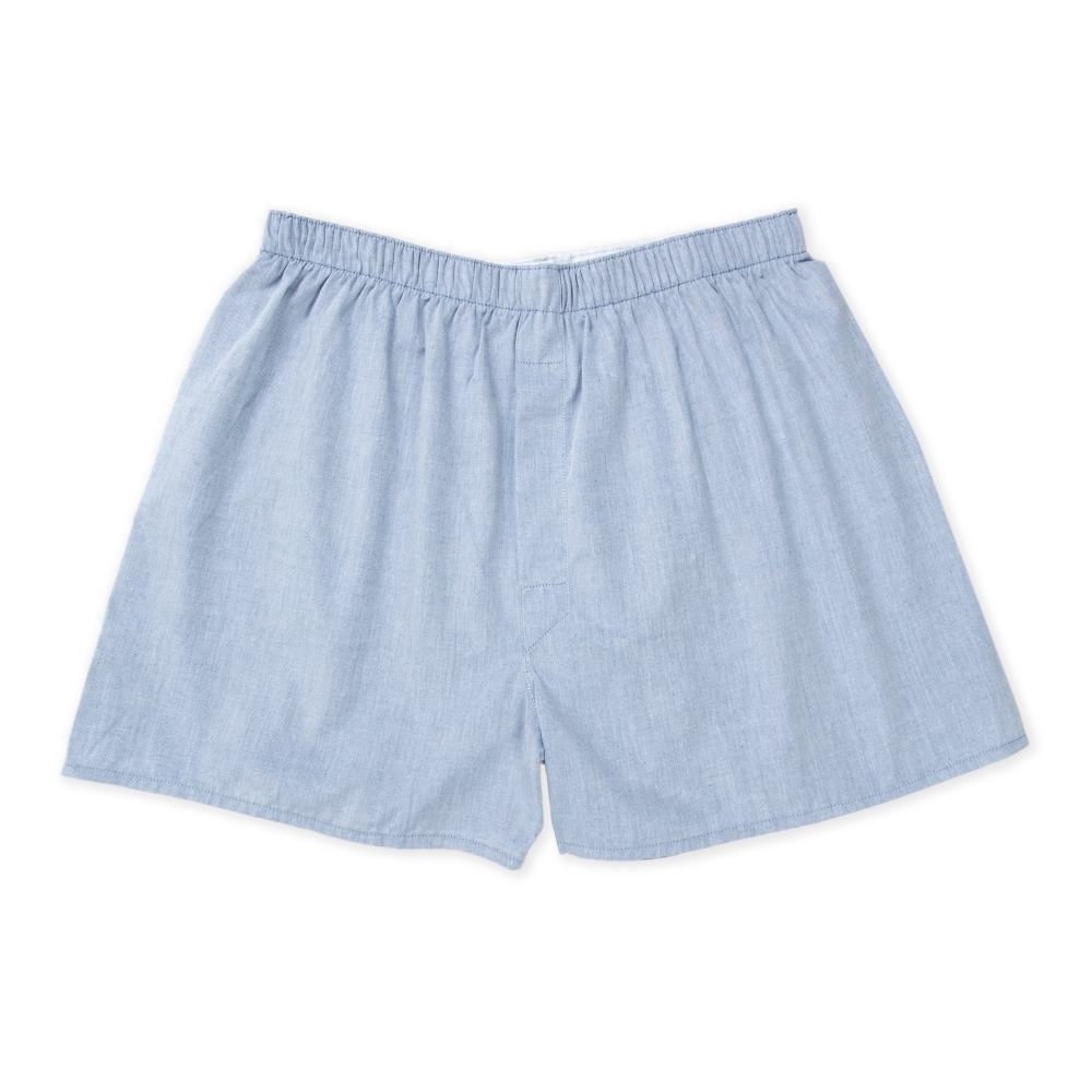 Sunspel Plain Boxer Shorts (Blueberry)